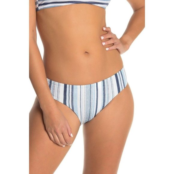 Splendid NWOT XS Line of Sight Blue & White Stripe Bikini Bottoms - Picture 1 of 3